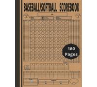Baseball Scorebook and Softball Scorebook 160 Games 12 Players Large Print 8" x 11.5": Softball or Baseball Scorekeeping Notebook With Pitch Counts Perfect Gift For Coaches And Fans