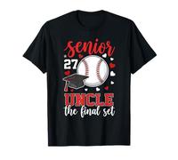 Baseball Senior 2027 Uncle Final Set Family Support T-Shirt