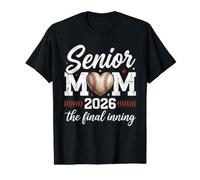 Baseball Senior Mom 2026 Final Inning Proud Mama Mother Mom Value Graphic T-Shirt, Men, Black, XL