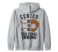 Baseball Senior Mom 2026 The Final Inning Zip Hoodie