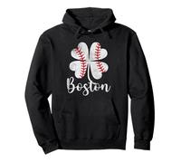 Baseball Shamrock Lucky Clover Boston St Patrick's Day Pullover Hoodie