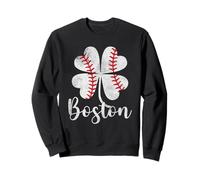 Baseball Shamrock Lucky Clover Boston St Patrick's Day Sweatshirt
