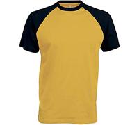 Baseball > Short-Sleeved Two-Tone T-Shirt - White/Royal Blue, M, Unisex