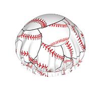 Baseball Shower Caps For Women,Waterproof Reusable Shower Hair Caps Bath Caps Turban Shower Cap For Girls