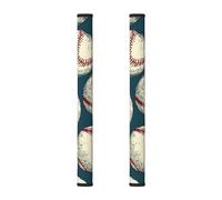 Baseball Sitches 2Pcs Refrigerator Door Handle Covers, Vintage Kitchen Appliance Handle Cover for Fridge Microwave Stove Oven Dishwasher Decor