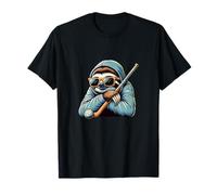 Baseball Sloth Hoodie Sunglasses Bat Chill T-Shirt