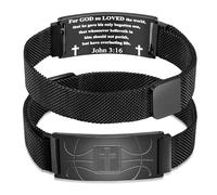 Baseball Soccer Football Basketball Bracelet Gifts,Faith Cross Bracelets for Men Baptism First Communion Confirmation Christmas Birthday Gifts for Teens Teams Son Grandson Brother,Adjustable Size, One