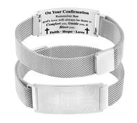 Baseball Soccer Football Basketball Bracelet Gifts,Faith Cross Bracelets for Men Baptism First Communion Confirmation Christmas Birthday Gifts for Teens Teams Son Grandson Brother,Adjustable Size, One
