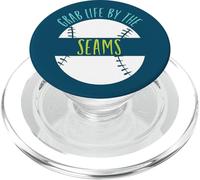 Baseball Softball Grab Life by the Seams PopSockets PopGrip for MagSafe