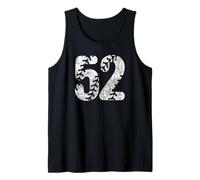 Baseball Softball Mom #52 Number 52 Distressed Laces White Tank Top