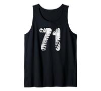 Baseball Softball Mom #71 Number 71 Distressed Laces White Tank Top