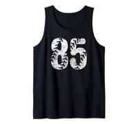 Baseball Softball Mom #85 Number 85 Distressed Laces White Tank Top