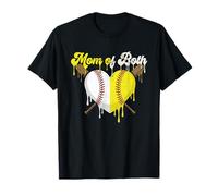 Baseball Softball Mom of Both Mother's Day Gameday Women T-Shirt