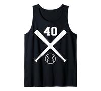 Baseball Softball Number #40 Tank Top