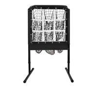 Baseball Softball Pitchers Target 9 Pocket Pitching Net Height Adjustable Throwing Training, Black