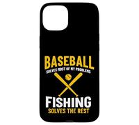 Baseball Solves Most of My Problems Fishing Solves the Rest Case for iPhone 15 Plus