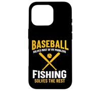 Baseball Solves Most of My Problems Fishing Solves the Rest Case for iPhone 16 Pro