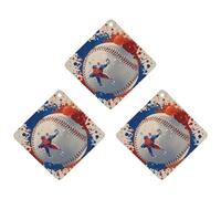 Baseball Splatter Style Car Air Freshener, 3 Pcs Rhombus Hanging Air Freshener Cards, Long Lasting Fragrance Scented Cards for Car, Home, Office White-style