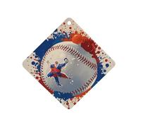 Baseball Splatter Style Car Air Freshener Hanging, Long Lasting Scented Car Aromatherapy Tablets, Rhombus Fragrance Scented Cards for Vehicles, Bedroom, Wardrobe Gray-style