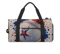 Baseball Splatter Style Gym Bag for Men Women, Waterproof Gym Tote Bags, Large Duffel Bag for Travel Workout