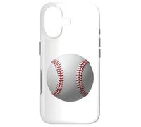 Baseball Sport Ball Realistic Graphic White Red Stitches Case for iPhone 17
