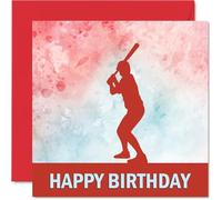 Baseball Sport Birthday Cards - Boys in Sports - Happy Birthday Card for Boy Son Brother Grandson Nephew Uncle Cousin, 145mm Bday Greeting Cards