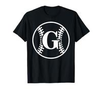 Baseball Sport Player Monogram Cool Initial Letter G Design T-Shirt