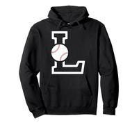 baseball sport player monogram cool initial letter L graphic Pullover Hoodie