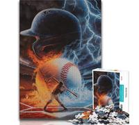 Baseball Sports 1000 Piece Jigsaw Puzzle for Adults And Teenagers,Help The Brain Exercise Addictive Toys to Cultivate Patience Unique Challenge Game 50x75cm
