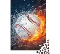 Baseball Sports 1000 Piece Jigsaw Puzzle Paper Adult Fire Splash Visual Scene Jigsaw Puzzle for Adults Home Relaxation Focus Improvement Gift 38x26cm/1000pcs