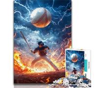 Baseball Sports 1000 Pieces Jigsaw Puzzle For Adults Teens,Challenging Game Toys Every Piece Is Unique - Challenging Family Fun Game (38x26cm)