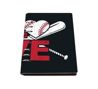 Baseball Sports A5 Notebook, Pu Leather A5 Notebooks, Lined Paper Reporters Notebook 180Pages/90Sheets, Workbooks for Note Taking, Note Book for School, Revision Supplies Journal Diary