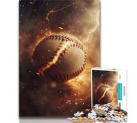 Baseball Sports JigsawPuzzle 1000 Pieces for Adults,Challenging To Complete But Fun And Humorous with Matching Poster And Trivia Sheet (38x26cm)