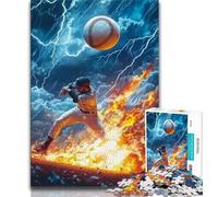 Baseball Sports JigsawPuzzle 1000 Pieces for Teenagers,Educational Games Home Decoration Deal As Gifts for The Whole Family (38x26cm)