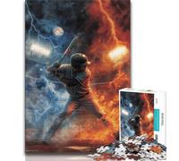 Baseball Sports Jigsaws 1000 Pieces for Adults,Staycation Kill Time Every Piece Is Unique - Challenging Family Fun Game (75x50cm)