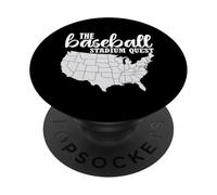 Baseball Stadium Quest Fan Travel Map the ballpark chaser PopSockets Adhesive PopGrip