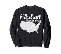 Baseball Stadium Quest Fan Travel Map the ballpark chaser Sweatshirt