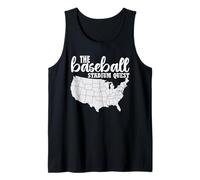 Baseball Stadium Quest Fan Travel Map the Ballpark Chaser Tank Top