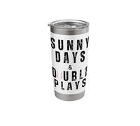 Baseball Sunny Days & Double Plays Summer Fun Active Life Stainless Steel Insulated Tumbler