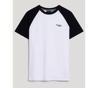 Baseball t-shirt with organic cotton logo Superdry Essential Blanc 2XL