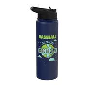 Baseball The Coolest Game On Earth Funny Baseball Player Stainless Steel Insulated Water Bottle