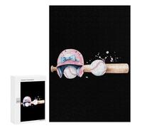 Baseball Themed Hat Ball Funny Wooden Picture Vertical Version Puzzle Wood Jigsaw Creative Gift for Adults And Family Game