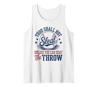 Baseball Thou Shall Not Steal Beat The Throw Tank Top