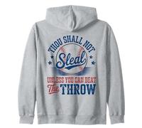 Baseball Thou Shall Not Steal Beat The Throw Zip Hoodie