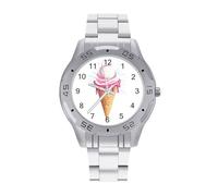 Baseball Top Ice-Cream Vintage Wrist Watches Men's Classic Business Watch Casual Stainless Steel Band for Boyfriend Father