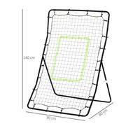 HOMCOM Rebounde Net Baseball Taining Equipment Playback Game Angle Ball Goal Ski