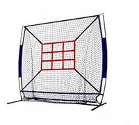 Baseball Training Target Net 24x16in - 9 Holes & Single Hole, Heavy-Duty Nylon Pitching Net for Practice, Adjustable Strike Zones for Backyard or Indoor Batting Drills(Red 9-hole)