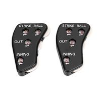 Baseball Umpire Clicker, 4 Dial ABS Counter for Recording Outs Innings Balls Strike, Cone Shaped Grip (2pcs)