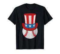 Baseball Uncle Sam Hat Cool 4th Of July USA Flag Umpire Tee T-Shirt
