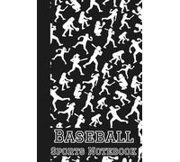 Baseball Velocity Black with White Silhouette | Classic Lined Composition Notebook for Players & Fans (feminine)